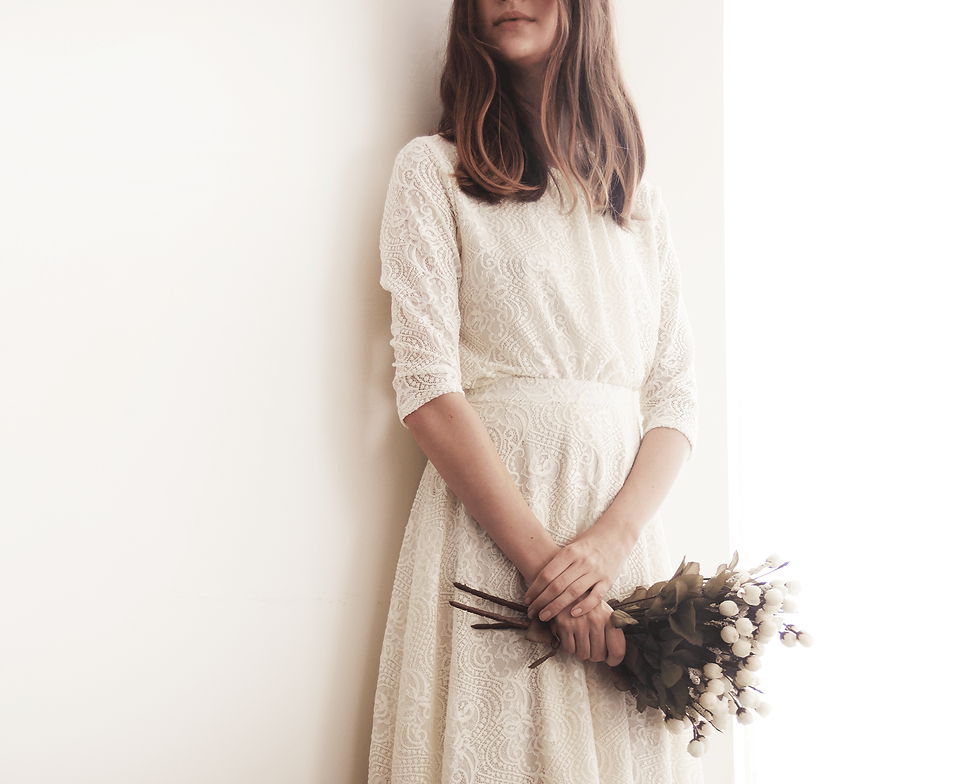 Thumbnail: Ivory Lace Wedding Maxi Skirt #3021