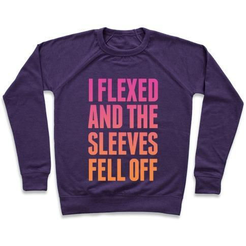 Thumbnail: I Flexed and the Sleeves Fell Off (Sunset) Crewneck Sweatshirt