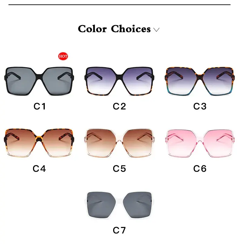Thumbnail: Higody Fashion Women Oversized Sunglasses Gradient Plastic Brand