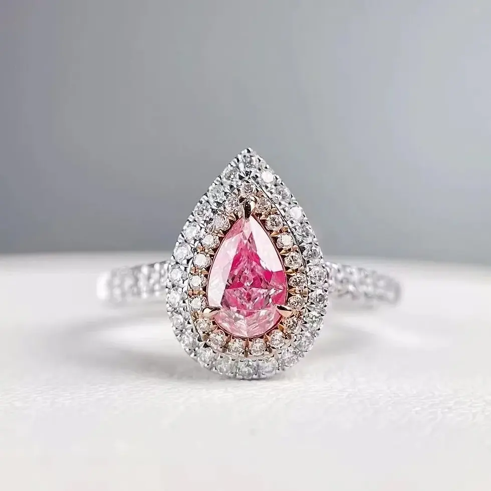 Thumbnail: SGARIT Trendy Jewelry Double Halo Real Diamond Ring Jewellery Ma