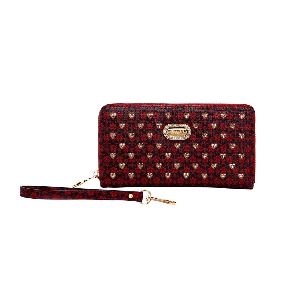 Thumbnail: Brangio Floral-Patterned Zip-Around Wallet