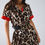 Thumbnail: Maxi Leopard Button-Down Dress With Red Details
