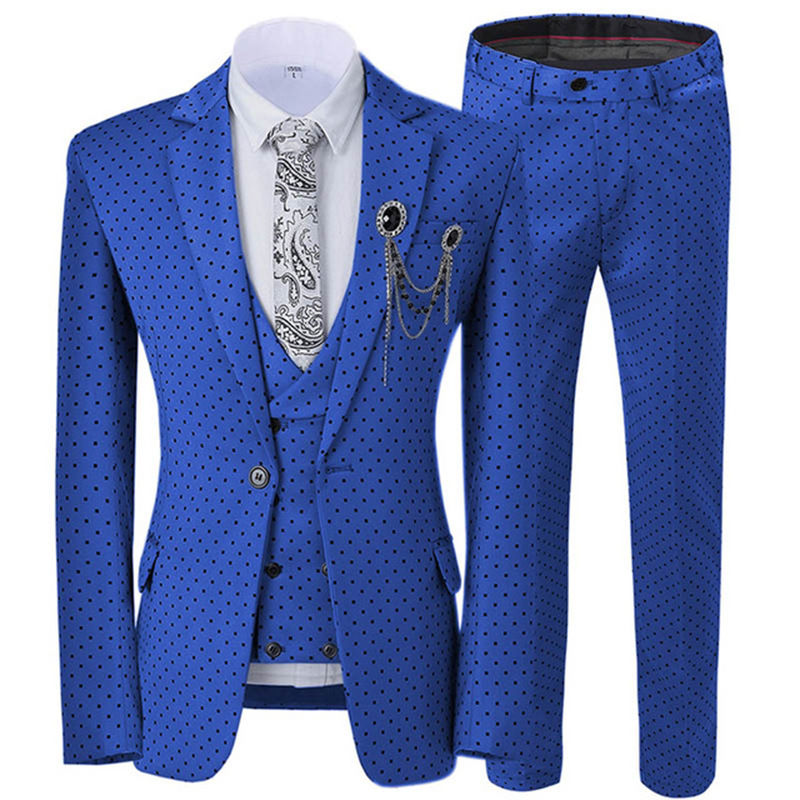 Thumbnail: Classic Designer Business Casual Suit Three-Piece Suit for Groom a