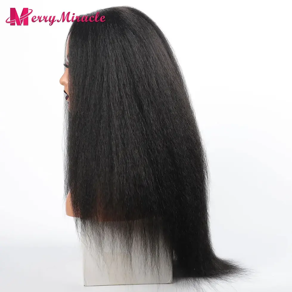 Thumbnail: Long Wig Kinky Straight Synthetic Hair for Women Afro Synthetic Str