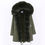 Thumbnail: Maomaokong Big Fox Fur Collar Parka Faux Fur Lined Women Winter