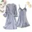 Thumbnail: Pajama Set Women Lace Trim Satin Sleepwear Pyjamas Pour Femme
