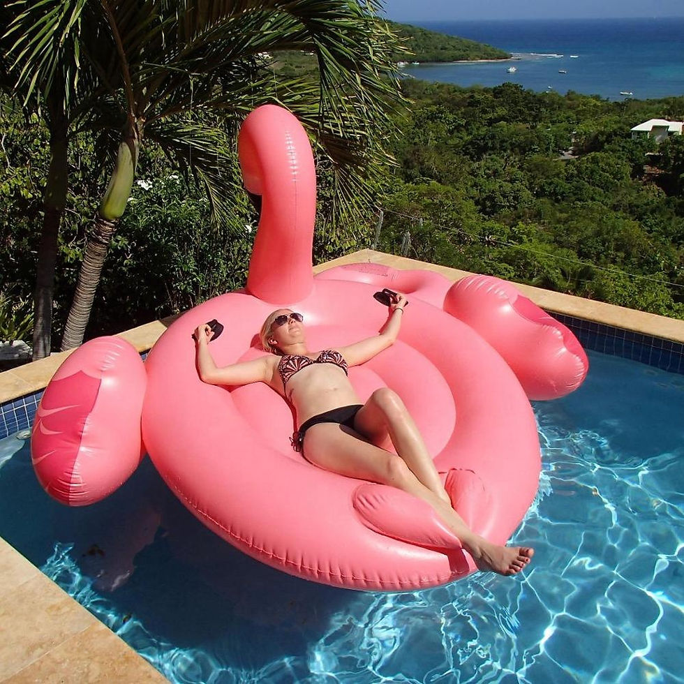 Thumbnail: INTEX 56288 Mega Pink Inflatable Flamingo Island Pool Float