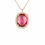 Thumbnail: Beatrice Oval Gemstone Pendant Necklace Rose Gold Pink Tourmaline