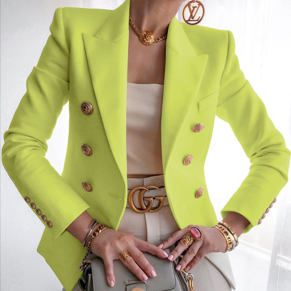 Thumbnail: Button Ladies Woman Work Suit Women's Jacket Office La