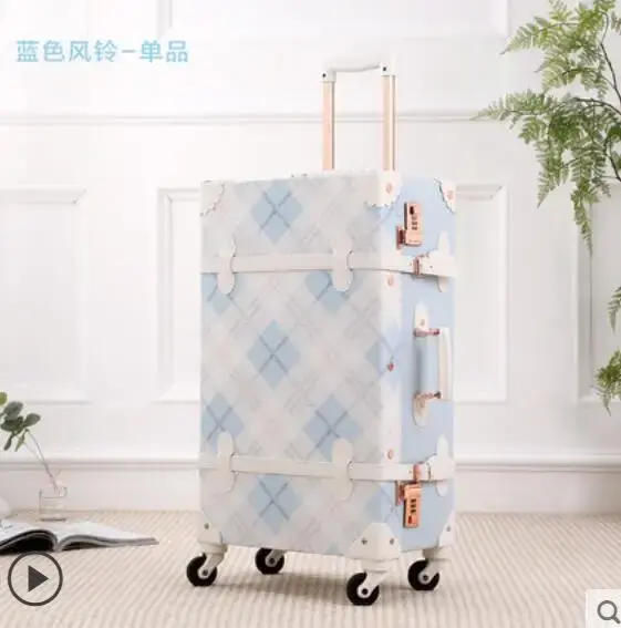 Thumbnail: Carrylove 20"22"24"26" Inch Girls Retro Flower Trolley Case Lugga