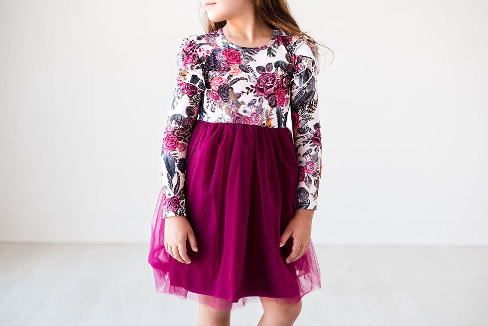 Thumbnail: Long Sleeve Tulle Dress - Crows N Roses