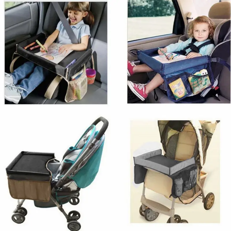 Thumbnail: Dining Car Table for Kids Baby Kids Car Tray Plates Portable Waterpro