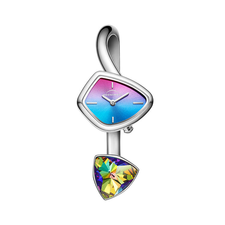 Thumbnail: SAGA Womens Girl Crystal Bangle Watch and Bracelet Set Ladies Fash