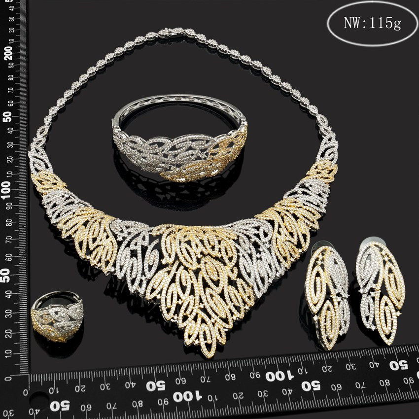 Thumbnail: American Diamond Choker Plated Necklace Set (AD) for Women