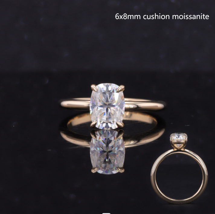 Thumbnail: Starsgem Diamond Wedding Ring Woman Silver 10K 14K 18K Fine Jewelry Moissanite