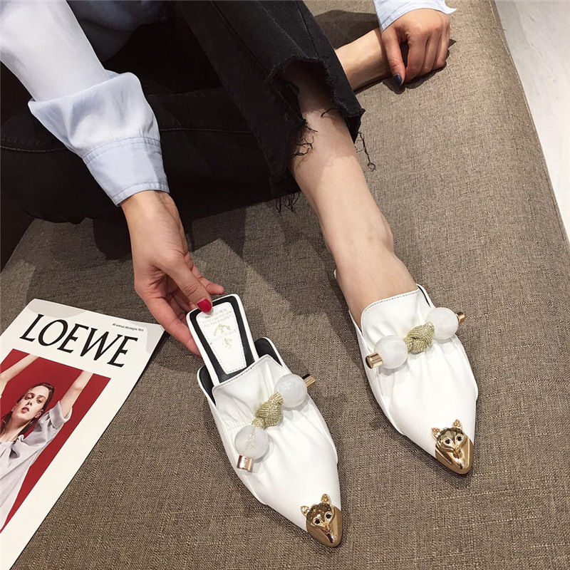 Thumbnail: Elegant Women Spring Summer Fashion Loafers FemaleLow Heel Sandal