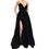 Thumbnail: S1382F   New Black Sequin Sexy Sling V-Neck Ball Gowns for Women