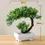 Thumbnail: Artificial Plants Potted Bonsai Green Small Tree Plants Fake Flowers