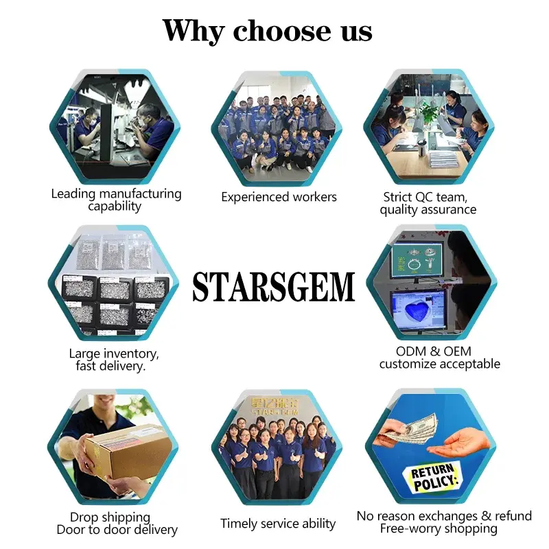 Thumbnail: Starsgem Wholesale 1.3mm  to 2.7mm DEF VS White Loose Gemston