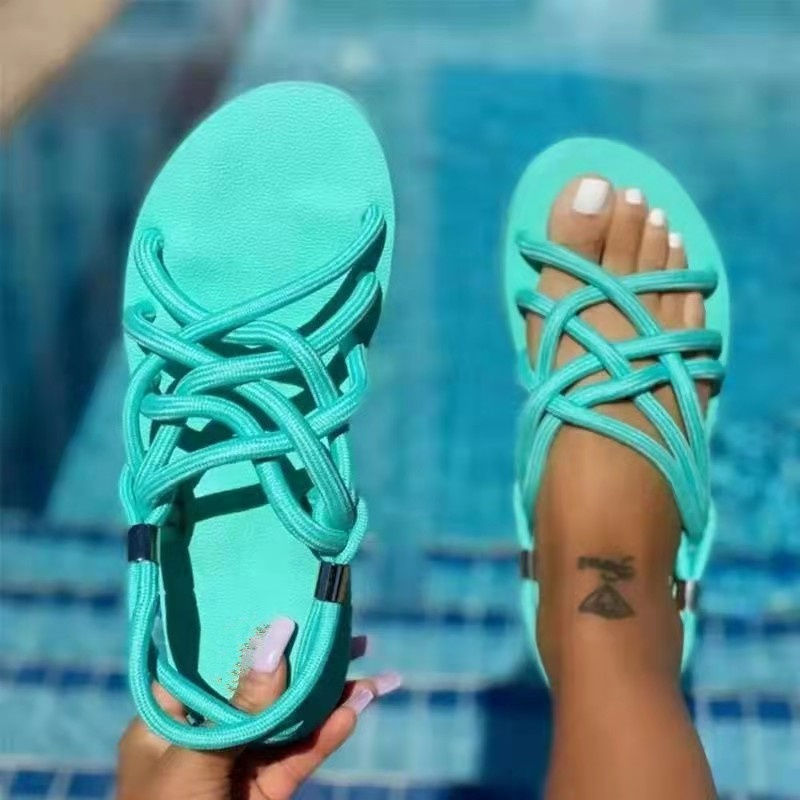 Thumbnail: New Round Head Hollow Thick Bottom Sandals for Women and Ladies