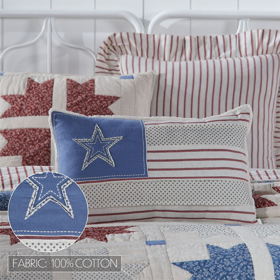 Thumbnail: Celebration Patchwork Flag Pillow 14x22