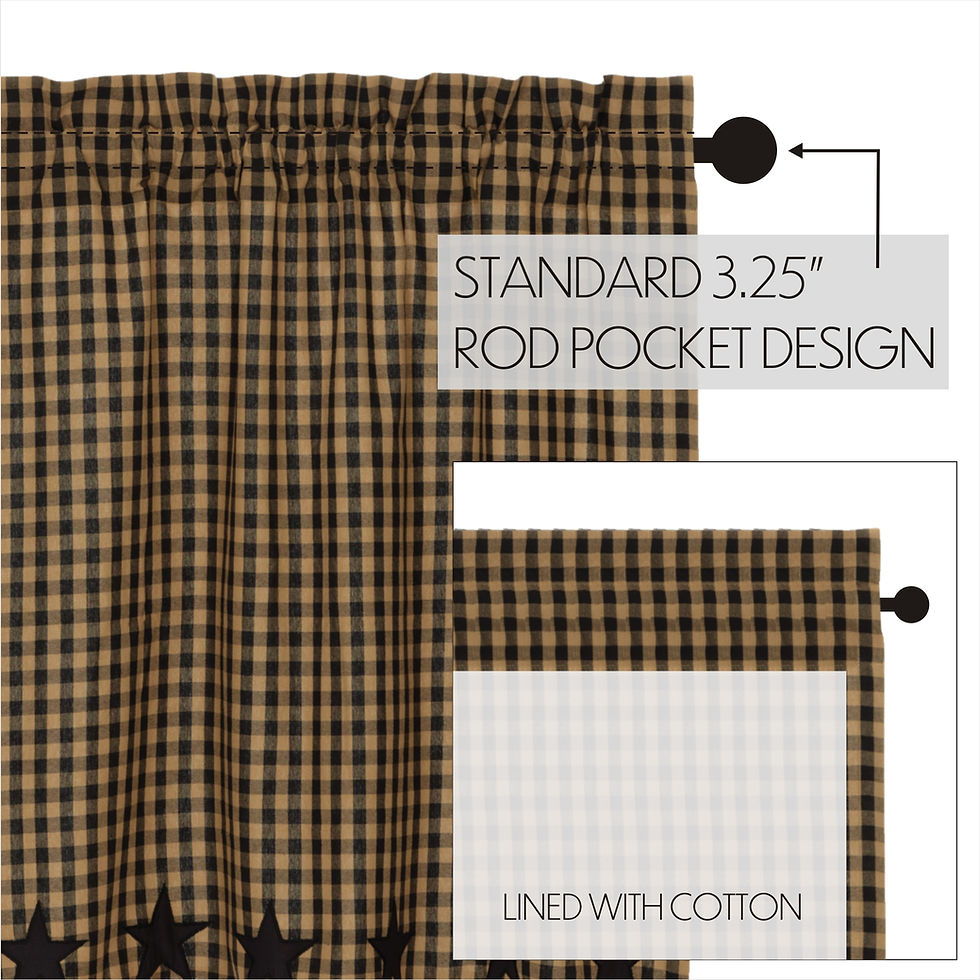 Thumbnail: Black Star Scalloped Valance