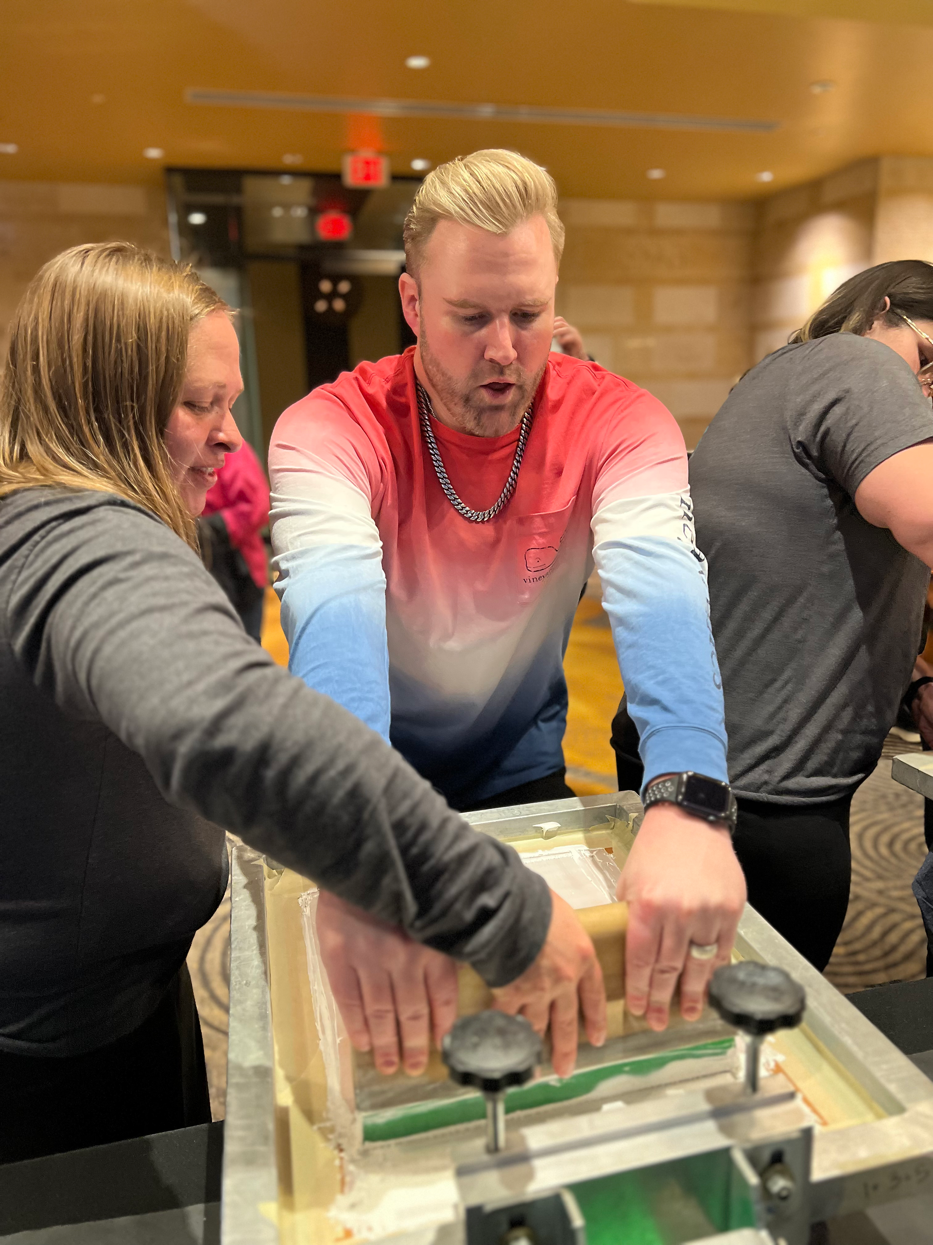Custom Screen Printing Holiday Party Activation