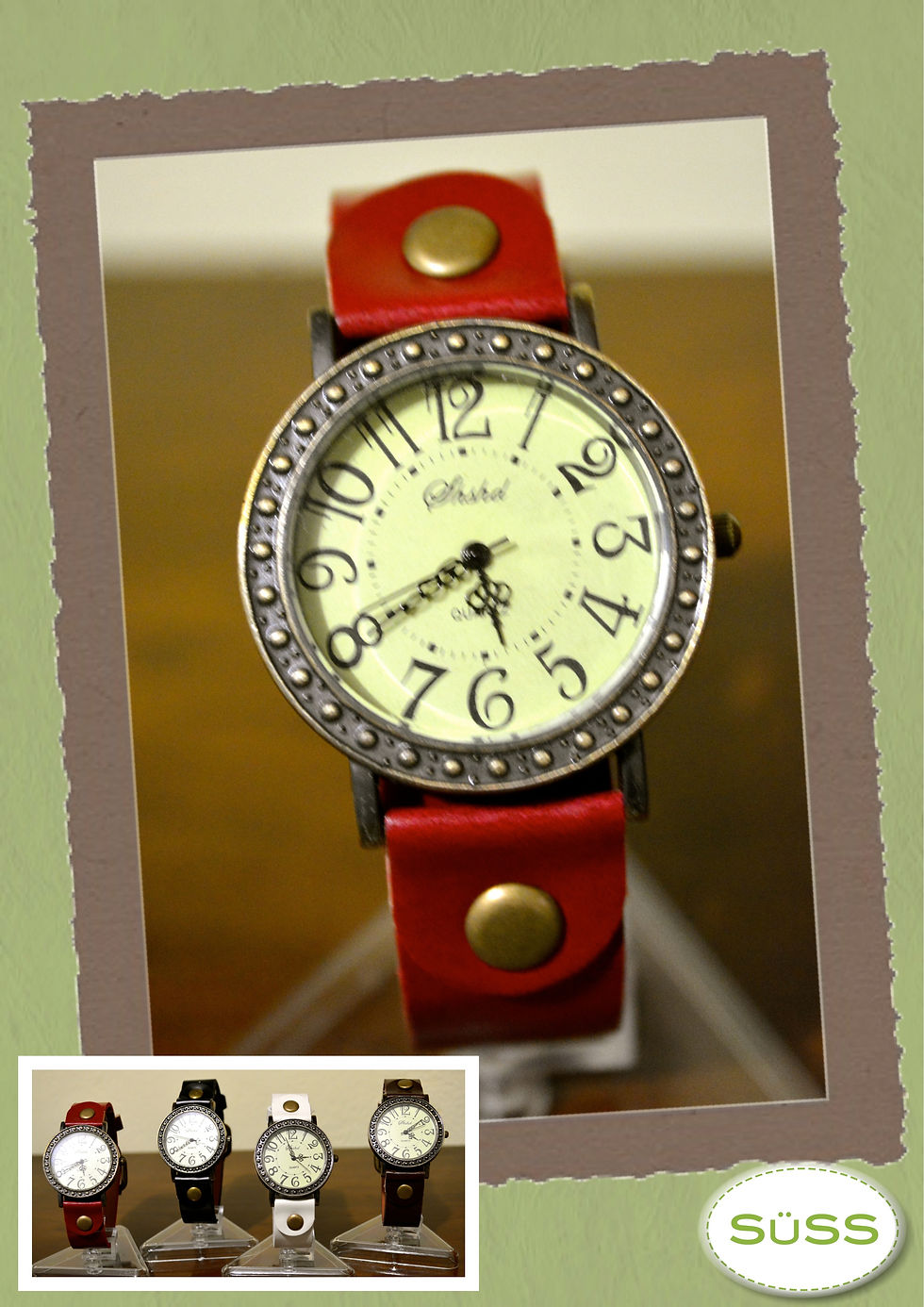 Reloj pulsera vintage flor