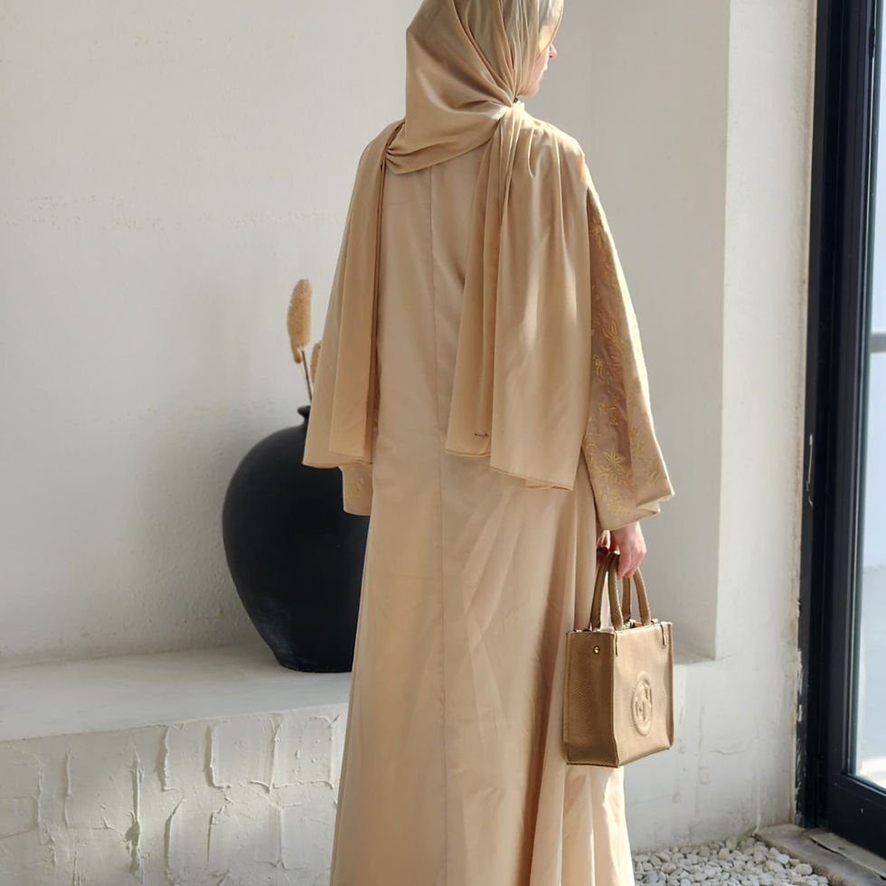 Thumbnail: Embroidered beige dress 