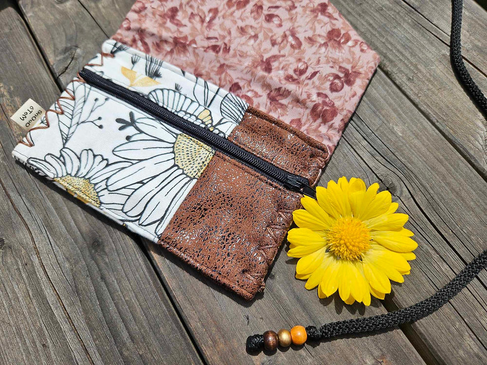 blague à tabac simili/fleurs