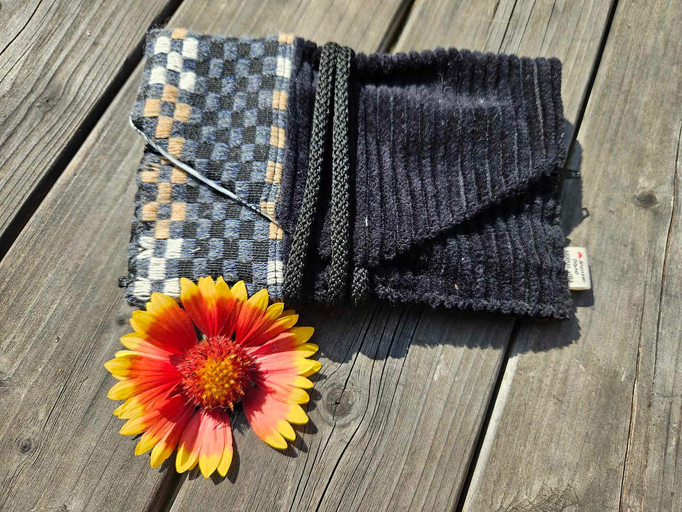 blague à tabac velours carreaux