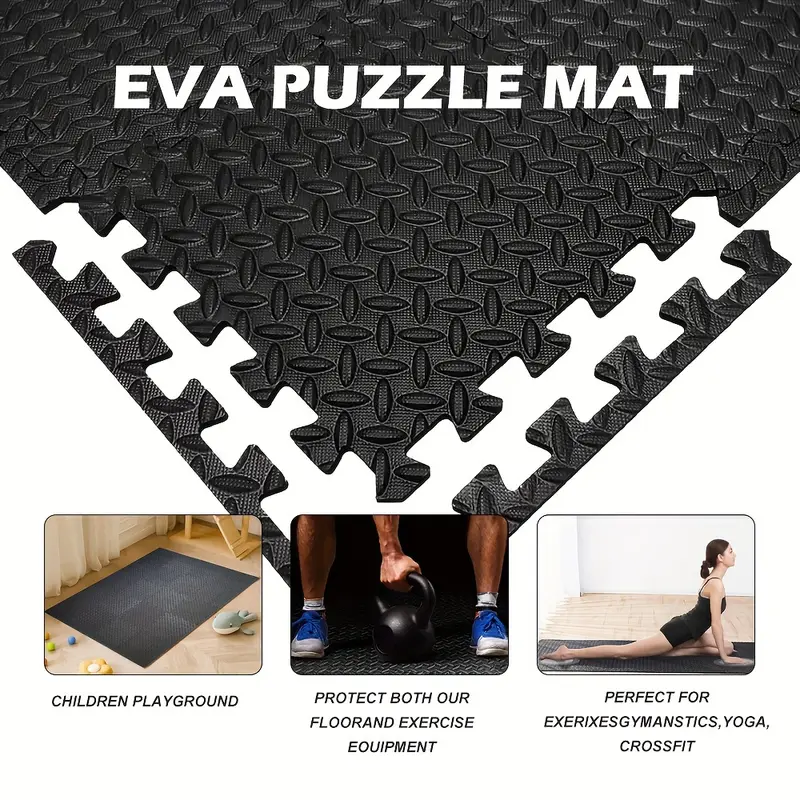 Miniature : 8/16 Pcs Foam Fitness Non Slip Yoga Mat Fitness Floor Tile Protection Pad Fitnes