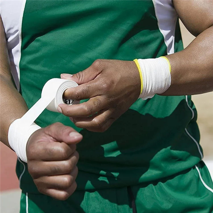 Miniatura: 5 Rolls of Elastic Sports Tape 2.5/3.8/5cm Sports Waterproof Cotton White Boxing