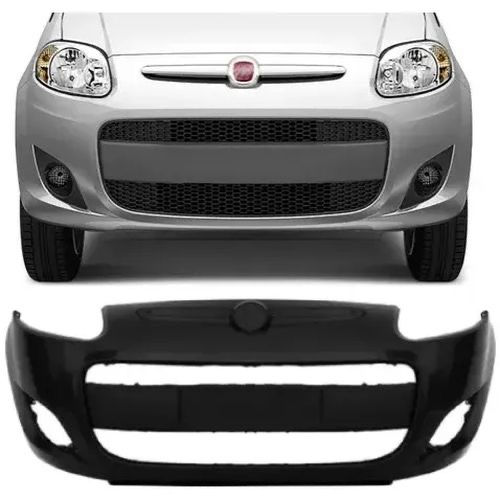 Miniatura: Para-Choque Dianteiro Fiat Palio 2012/2018 - Preto Liso c/ furo p/ milha
