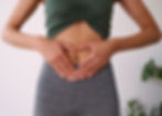 An image of a woman showing her stomach as imagry for the current page