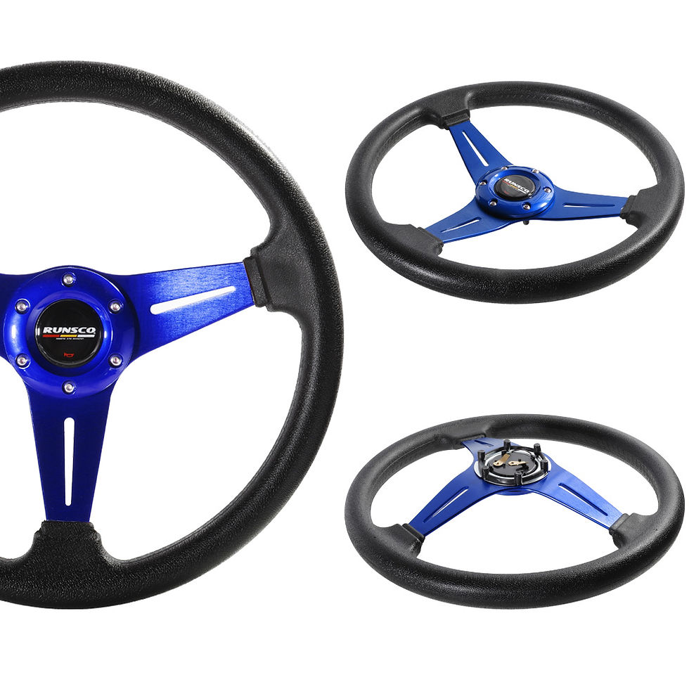 Miniatura: 350mm/14Inch Sport Steering Wheel Aluminium+PU Drift Simulation Racing Game Stee