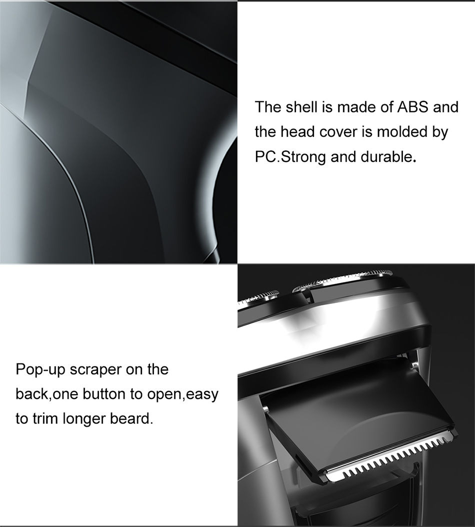 Miniatura: ENCHEN Blackstone Electrical Rotary Shaver for Men 3D Floating Blade Washable Ty