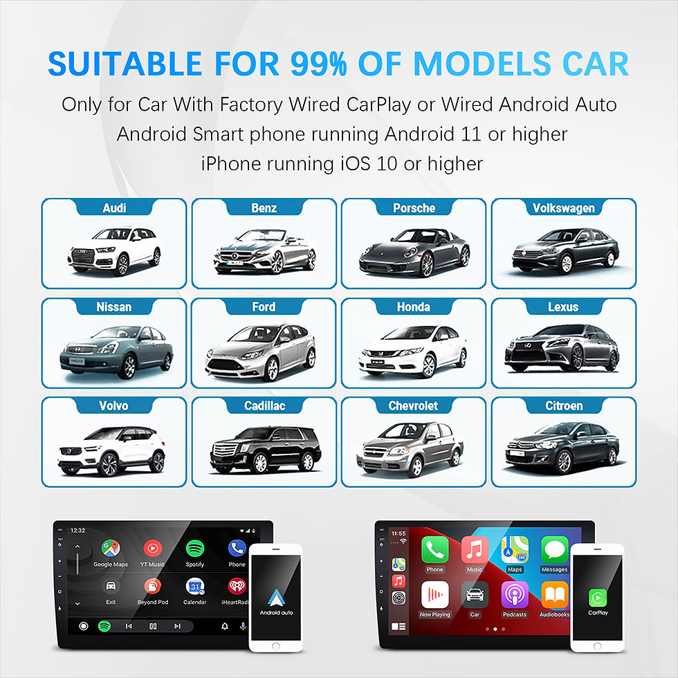 Miniatura: 2in1 Wireless CarPlay Dongle Wireless Android Auto Adapter AI Smart Box Car Inte