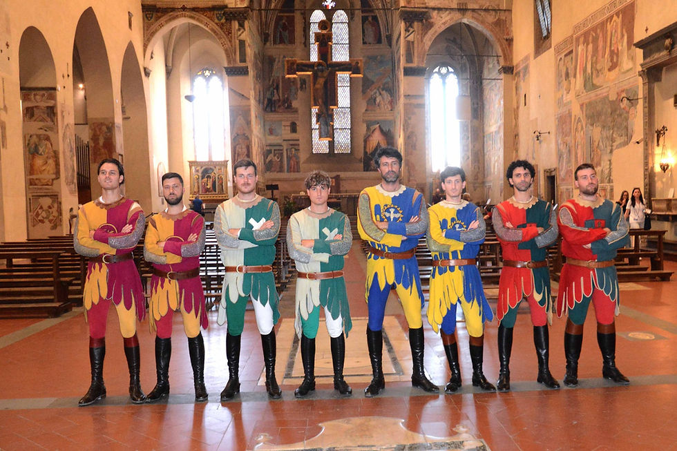 Gli otto giostratori che saranno in gara questa sera