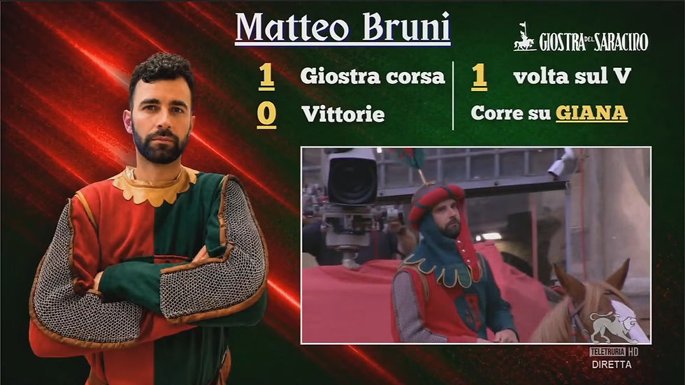 Matteo Bruni, screen dalla diretta di Teletruria