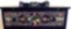 Hungarian blue background for this traditional Hungarian motif for a dresser at Harvest House Transy