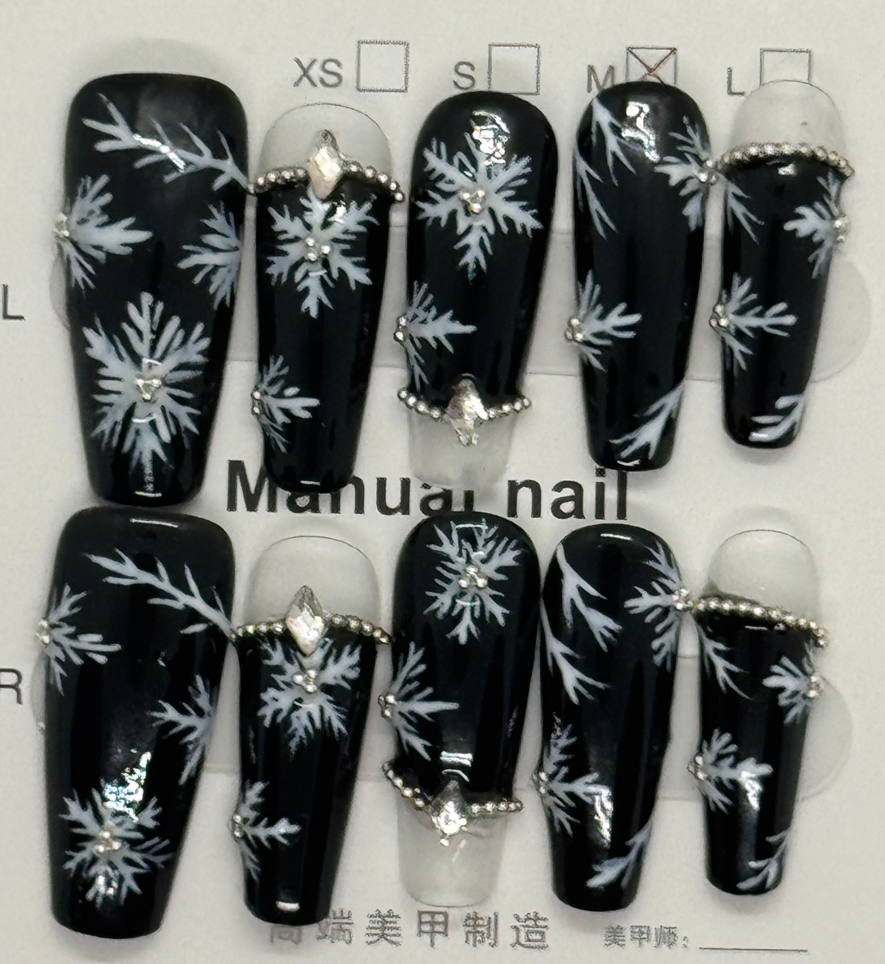 Medium long coffin black and white