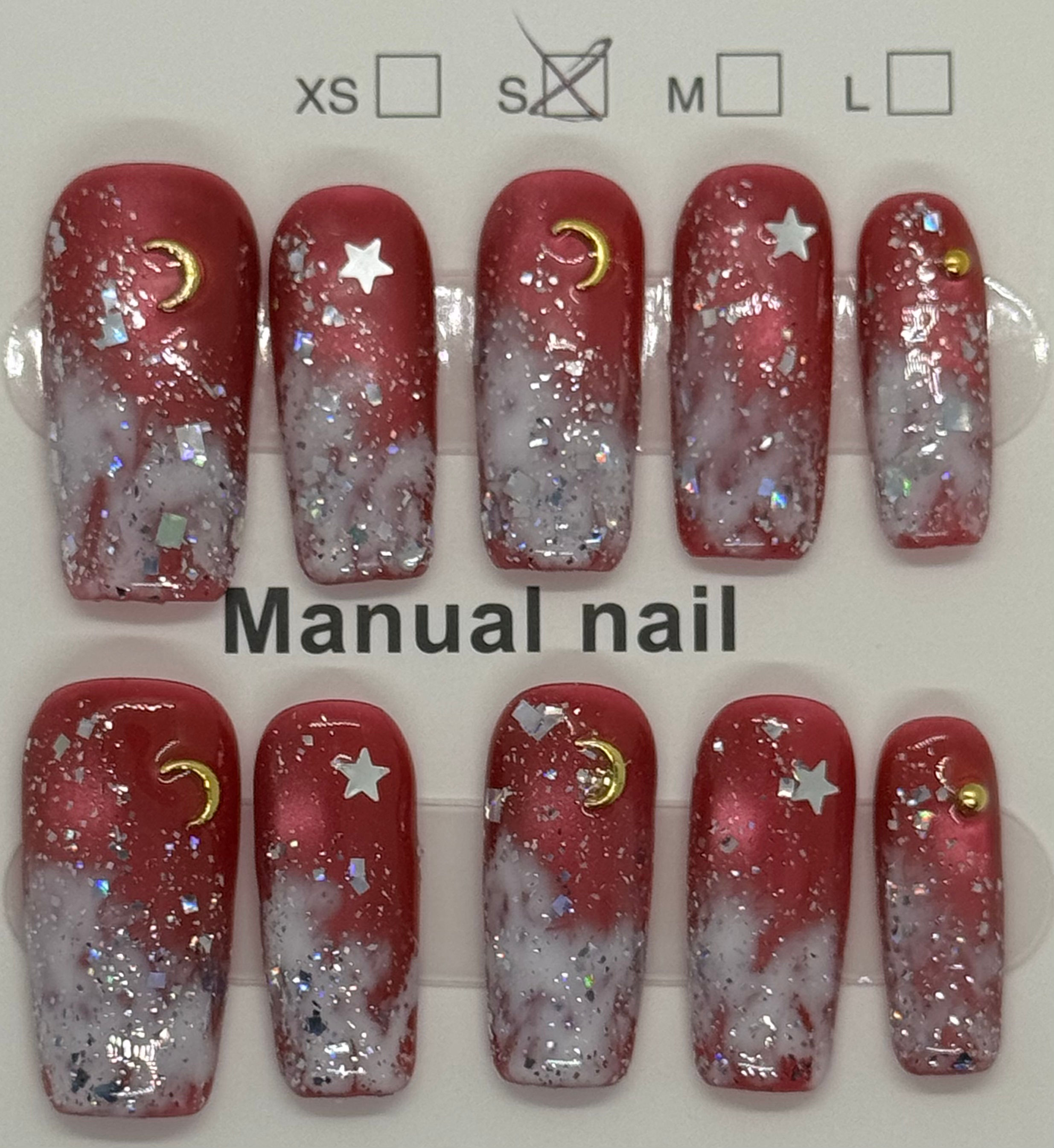 Small long square red galaxy