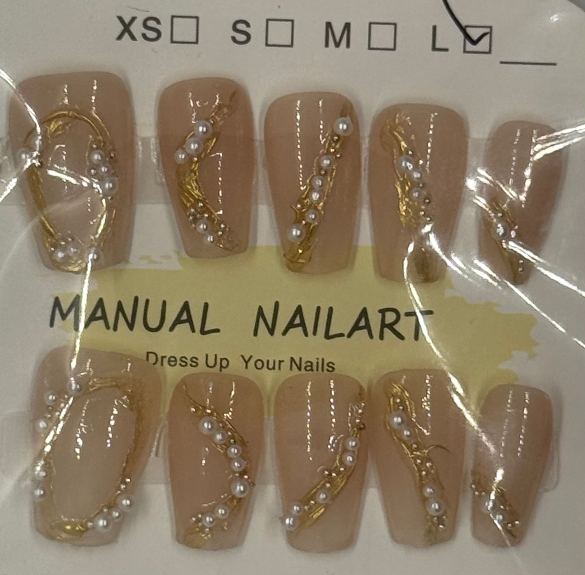 Large short coffin nude with pearl