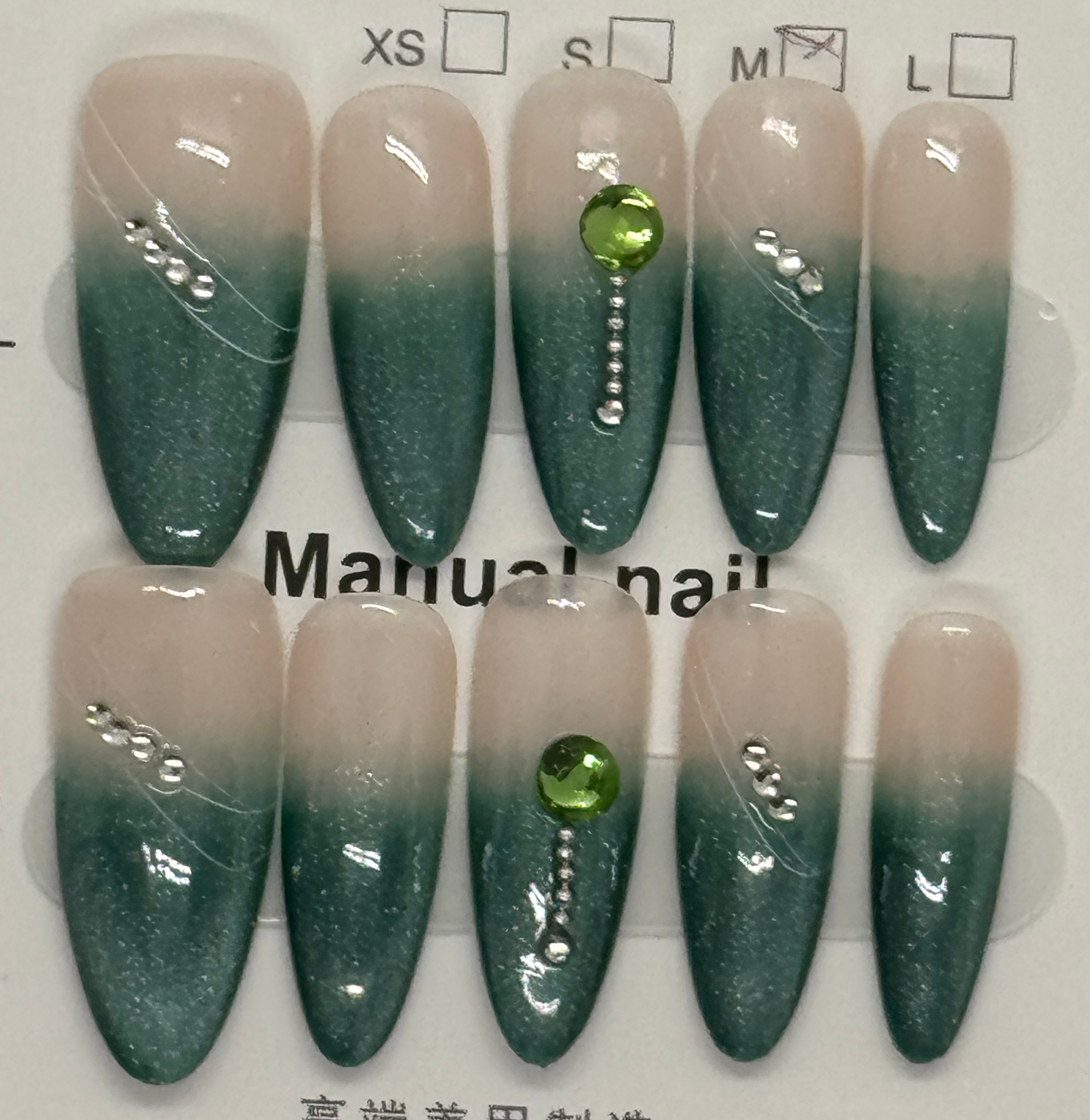 Medium long oval green French