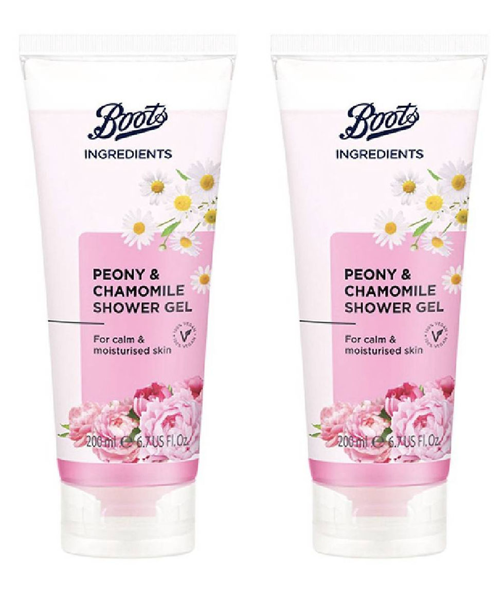 BOOTS INGREDIENTS Peony & Chamomile Shower Gel 200 ml