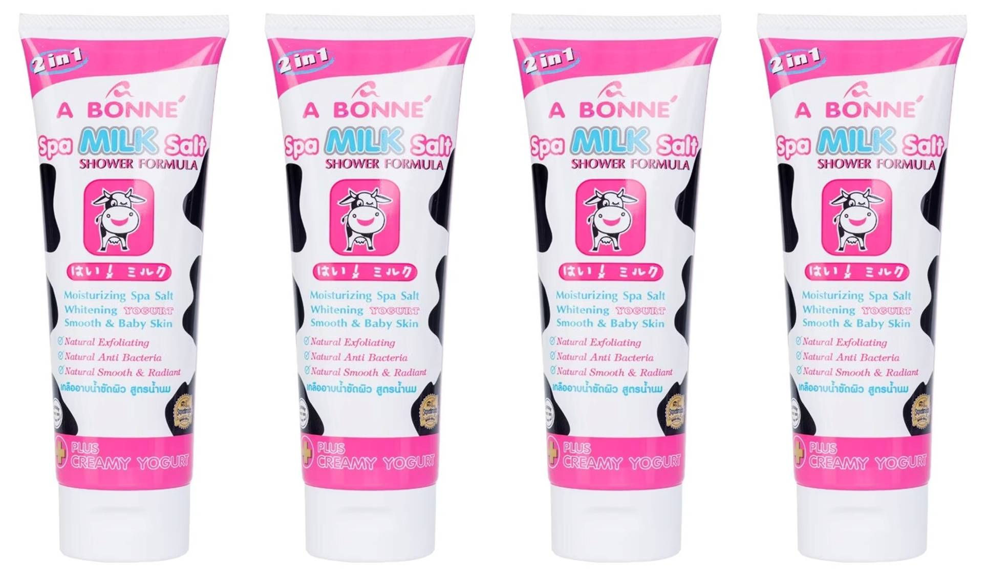 A Bonne' Spa Milk Salt Shower Formula 350 g (Pack of 4)
