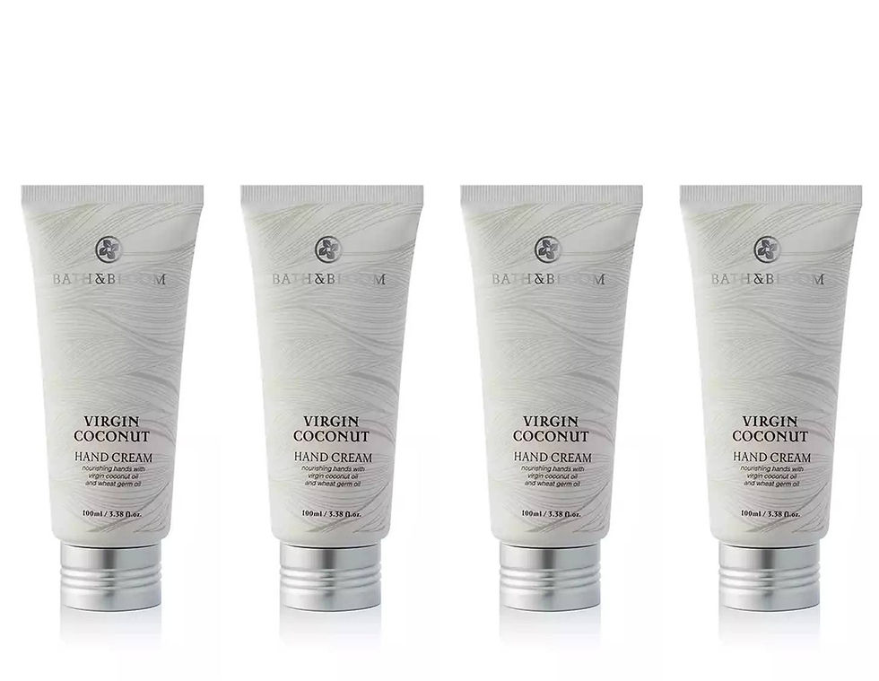 BATH and BLOOM Virgin Coconut Hand Cream 100 ml (Pack of 4)