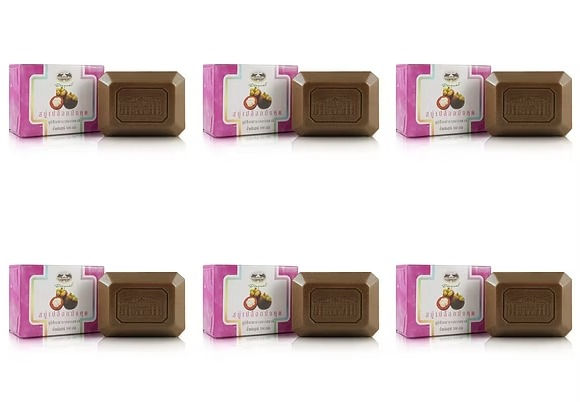 ABHAI Mangosteen Peel Soap Bar 100 g (Pack of 6)