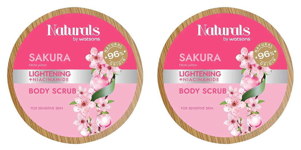 NATURALS BY WATSONS Sakura Lightening Body Scrub 200 g